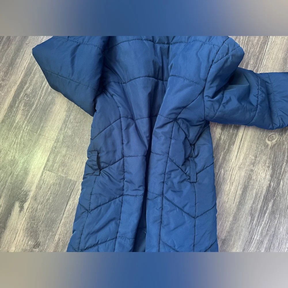 Banana Republic Women’s Down Puffer Jacket – Size XS | Blue Long Winter Coat - Picture 12 of 16